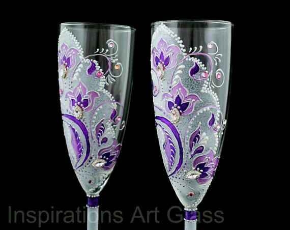 Decoración de copas en morado - 24