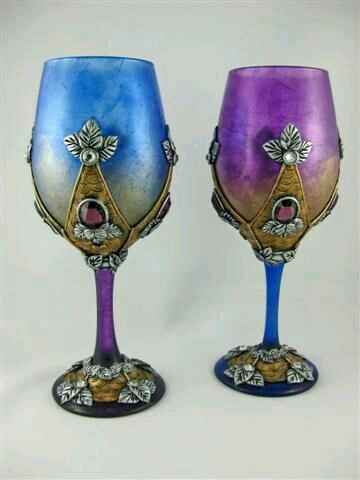 Decoración de copas en morado - 26