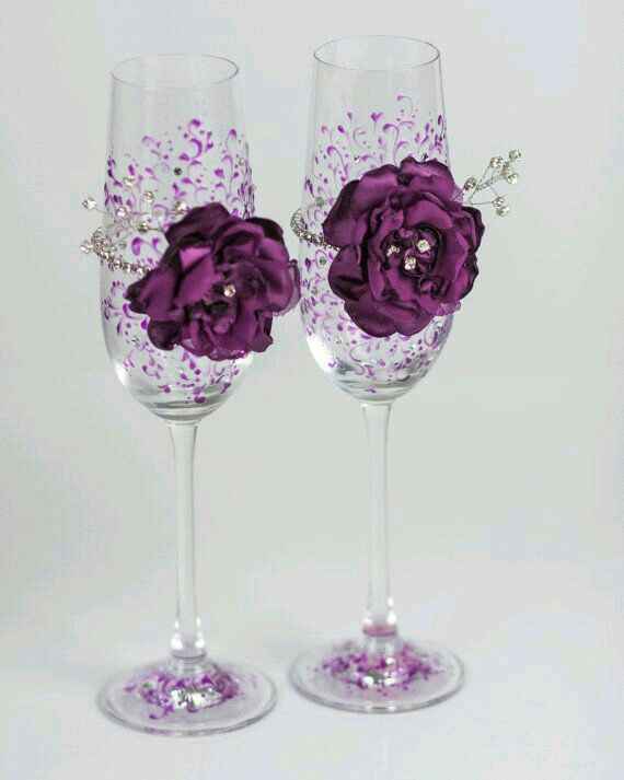 Decoración de copas en morado - 29