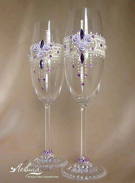 Decoración de copas en morado - 35
