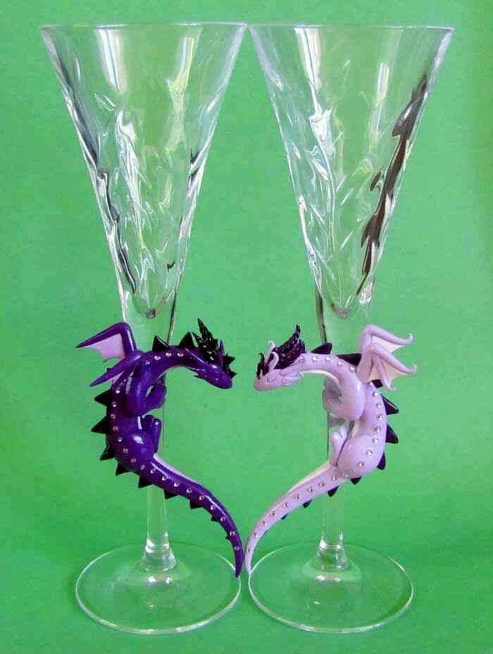 Decoración de copas en morado - 39