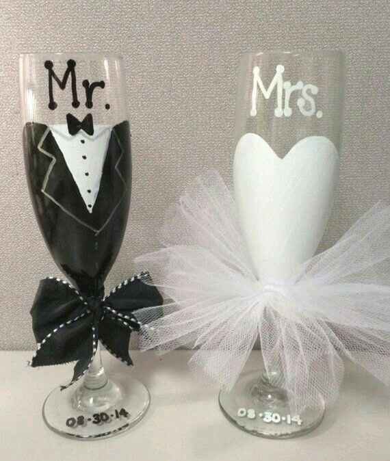 Decoración de copas en blanco y negro - 6