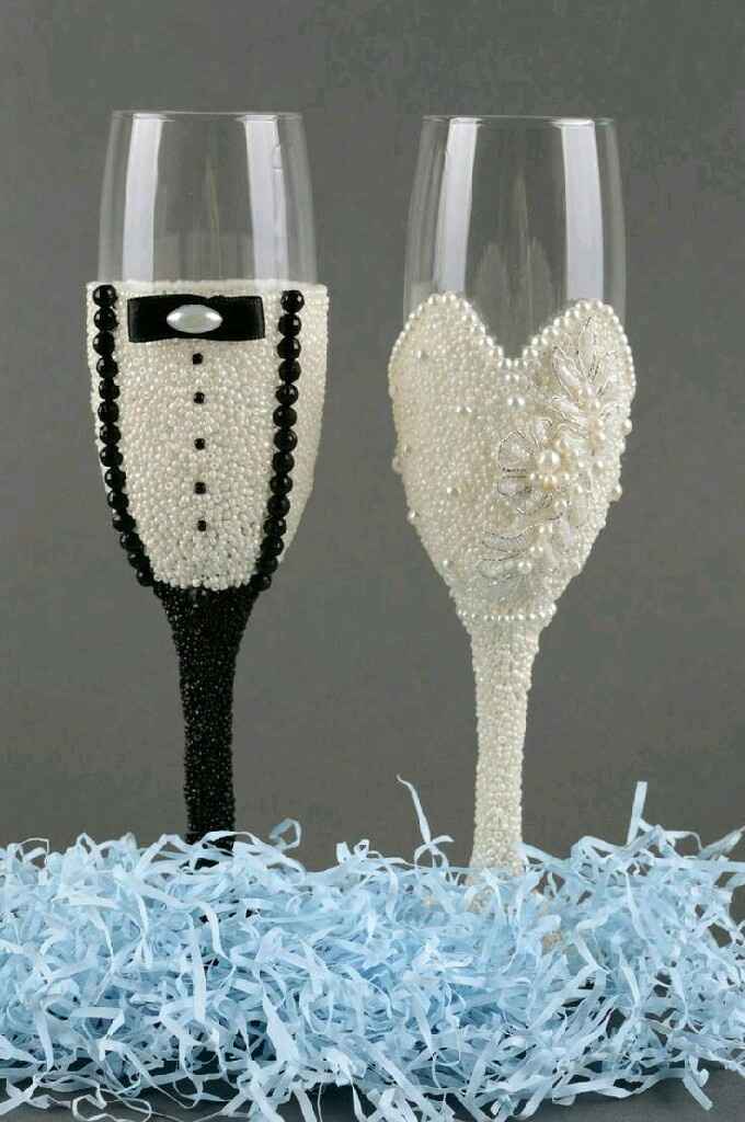 Decoración de copas en blanco y negro - 18