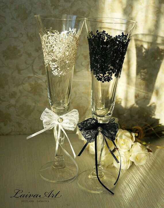 Decoración de copas en blanco y negro - 20