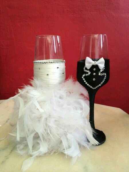 Decoración de copas en blanco y negro - 32