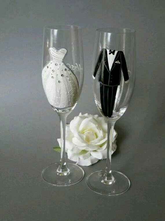 Decoración de copas en blanco y negro - 34