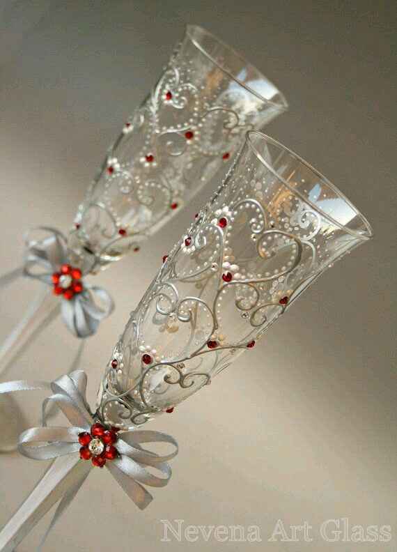 Copas decoradas en gris y plata - 2
