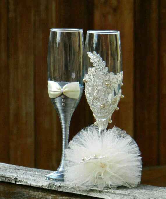 Copas decoradas en gris y plata - 6