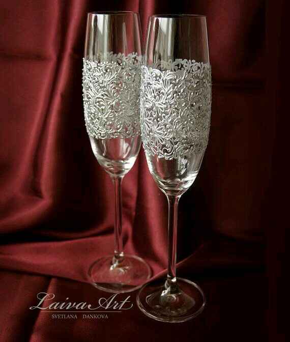 Copas decoradas en gris y plata - 8