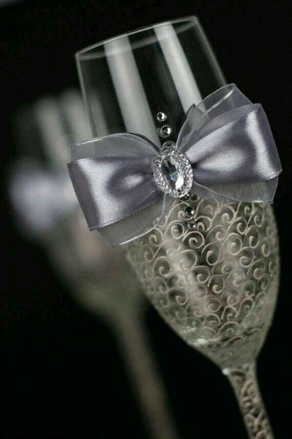 Copas decoradas en gris y plata - 11