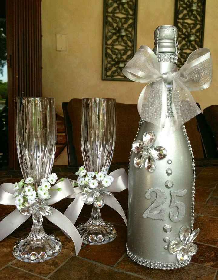 Copas decoradas en gris y plata - 18
