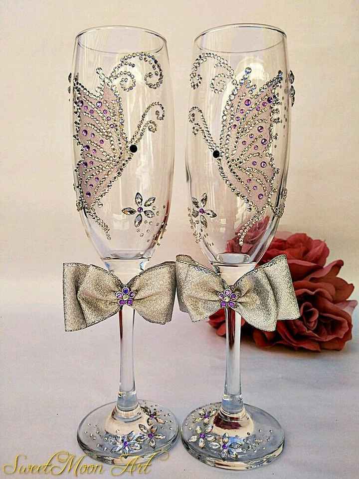Copas decoradas en gris y plata - 32