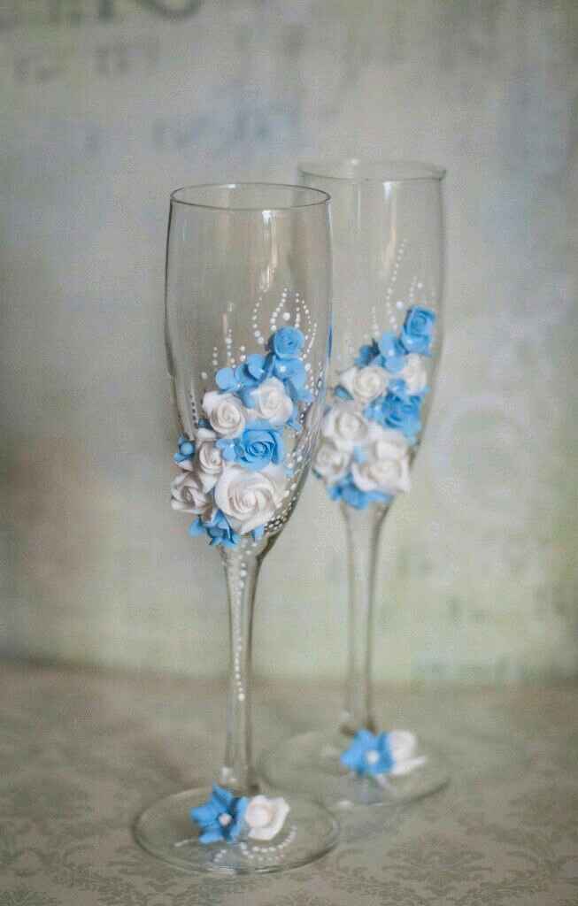 Copas decoradas en azul - 5