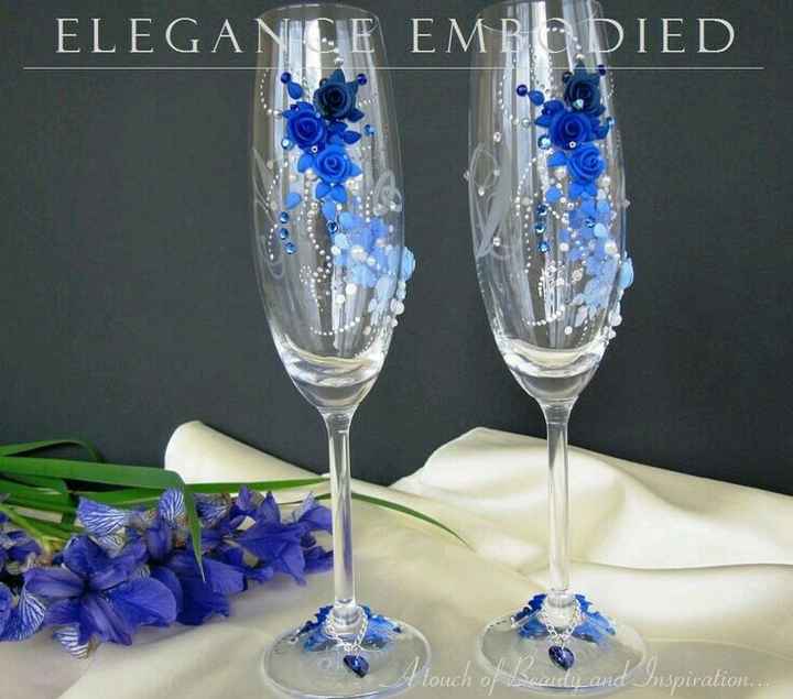 Copas decoradas en azul - 16
