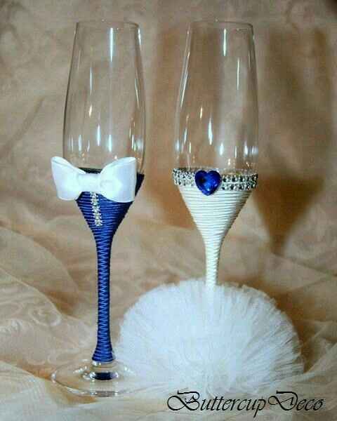 Copas decoradas en azul - 34