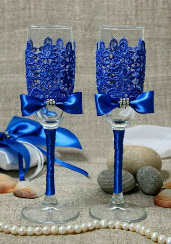 Copas decoradas en azul - 38