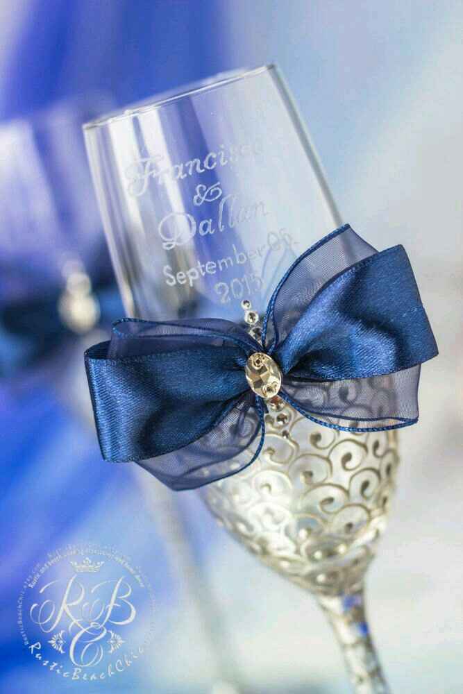 Copas decoradas en azul - 44