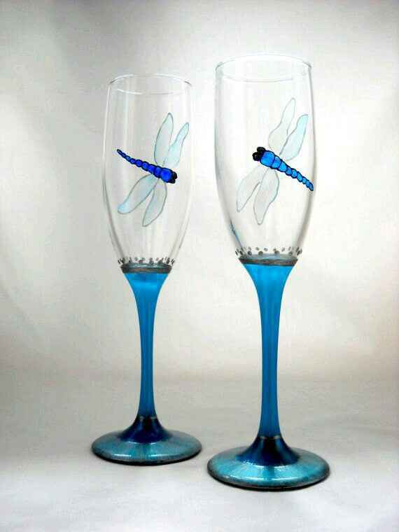 Copas decoradas en azul - 45