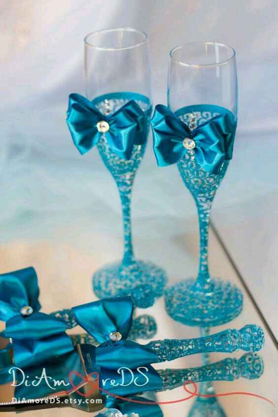 Copas decoradas en azul - 46