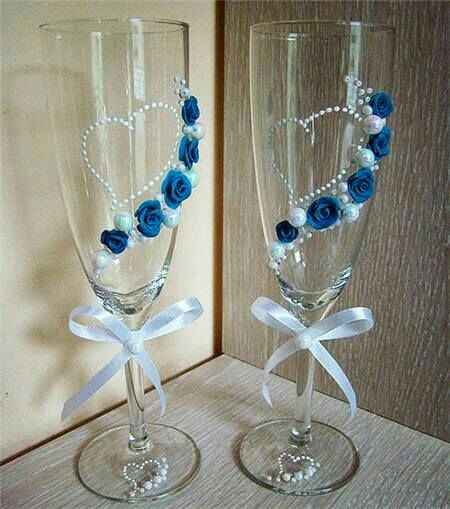 Copas decoradas en azul - 47