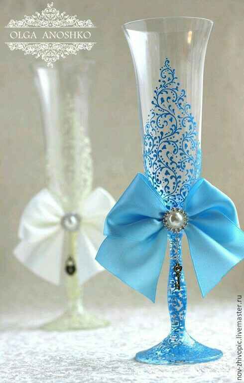 Copas decoradas en azul - 49