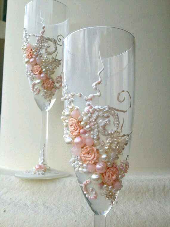 Copas decoradas en rosa - 18