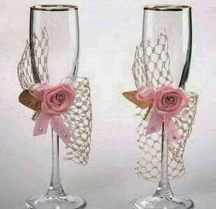 Copas decoradas en rosa - 28