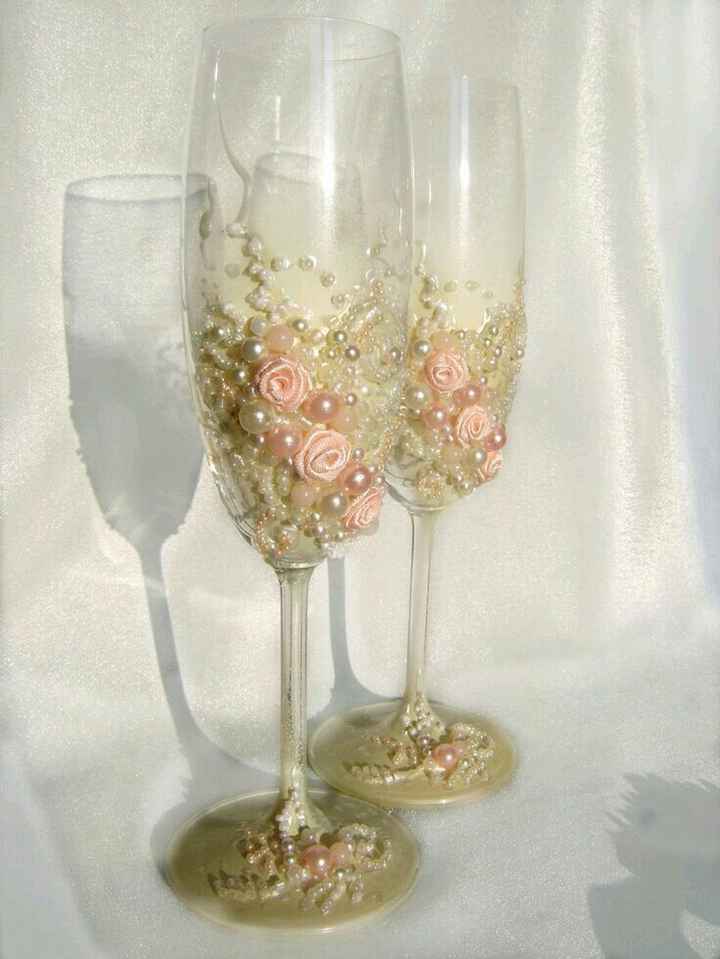 Copas decoradas en rosa - 30