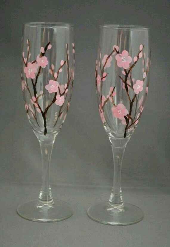 Copas decoradas en rosa - 44
