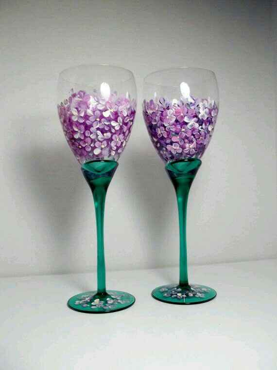 Copas decoradas en verde - 38