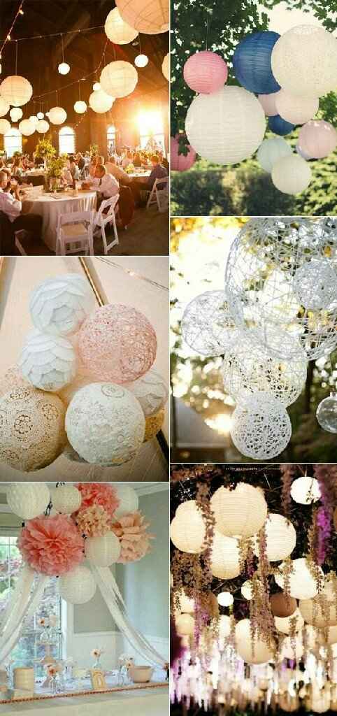 Decoración con lamparas de papel - 10