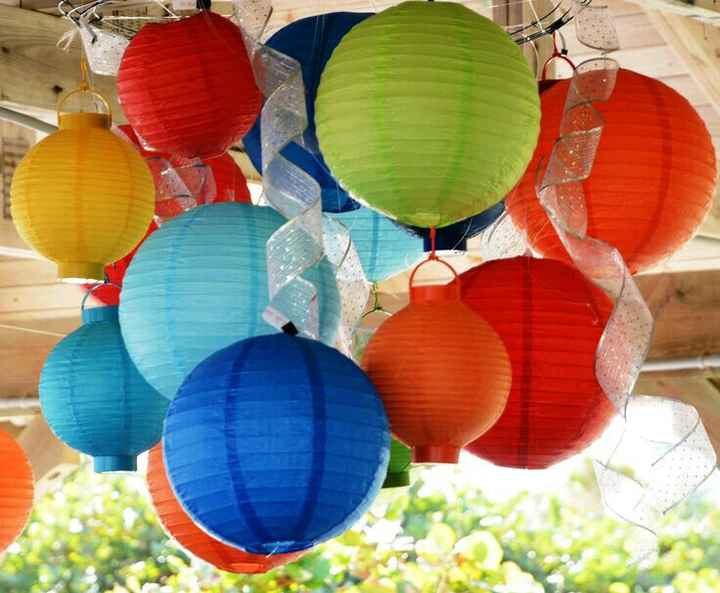 Decoración con lamparas de papel - 21