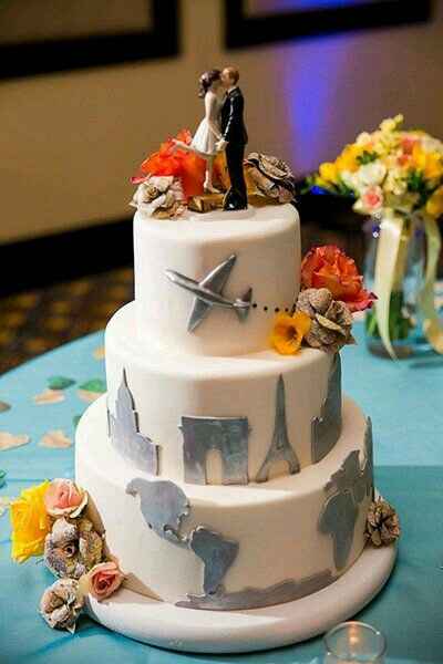  Cake toppers y pasteles viajeros - 11