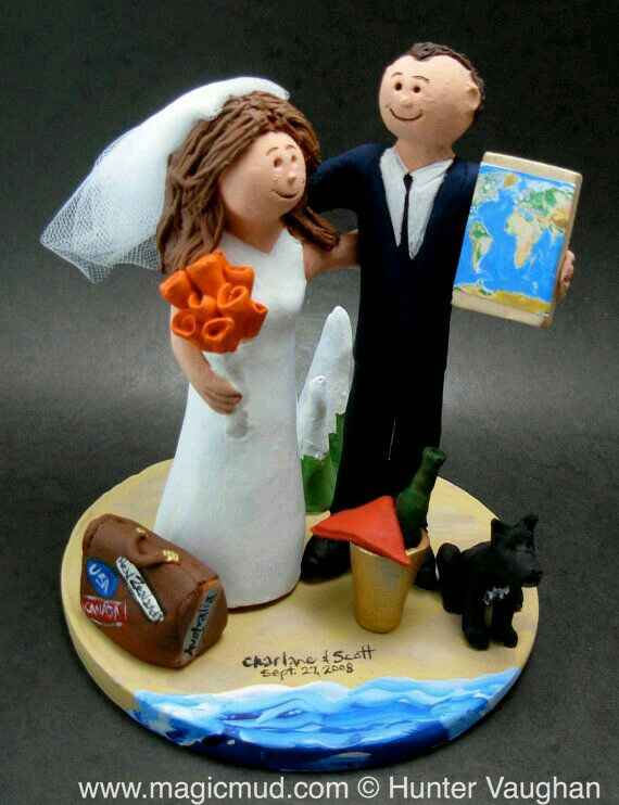  Cake toppers y pasteles viajeros - 14