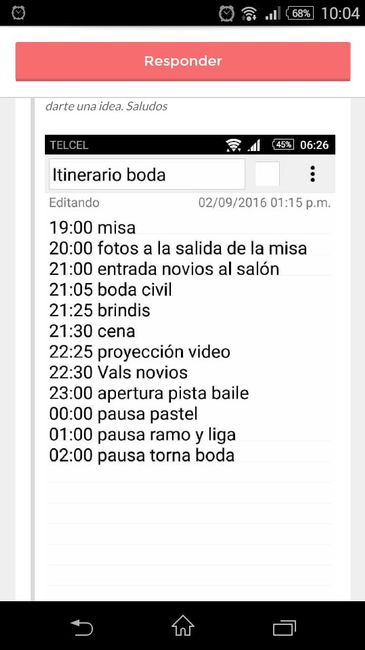 Cual es el protocolo de la recepcion!!! - 1