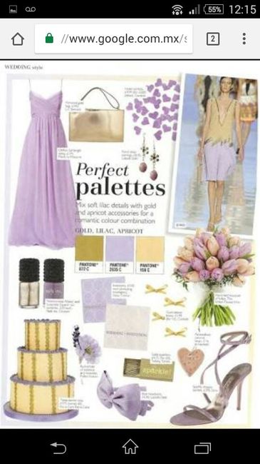 Ideas con color lila y dorado. - 3