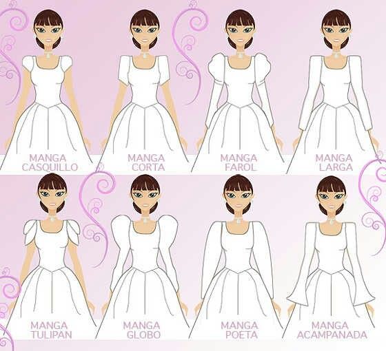 Algunos tipos me manga para sus vestidos de novia - 1