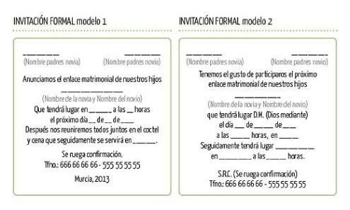 ¿qué información debe ir en invitaciones y pases y cómo acomodarlo? - 6