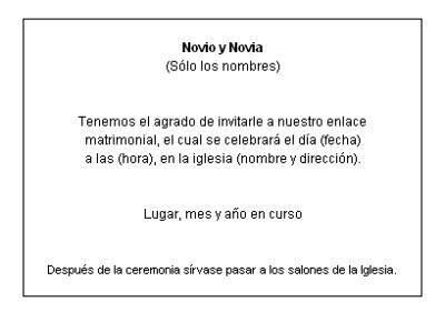 ¿qué información debe ir en invitaciones y pases y cómo acomodarlo? - 7