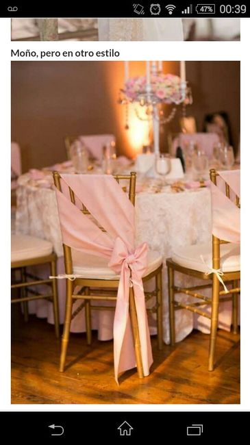 Ideas: decoración de las sillas - 1