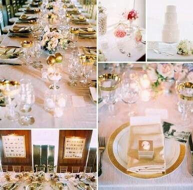 Combinaciones de colores entre rosa palo y dorado - 2