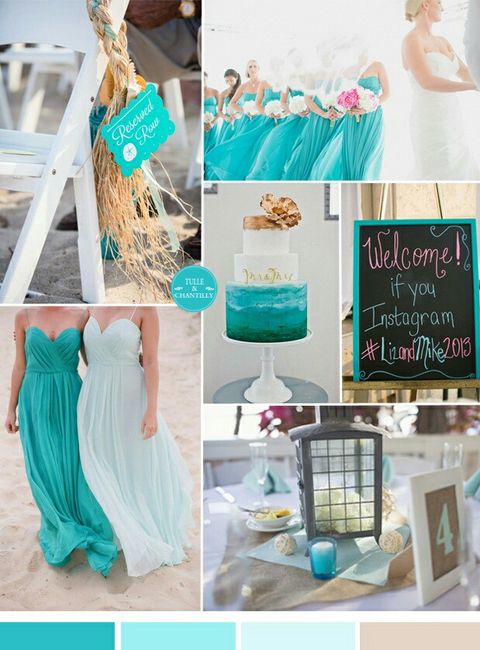 Combinacion de colores en coral y aqua - 6