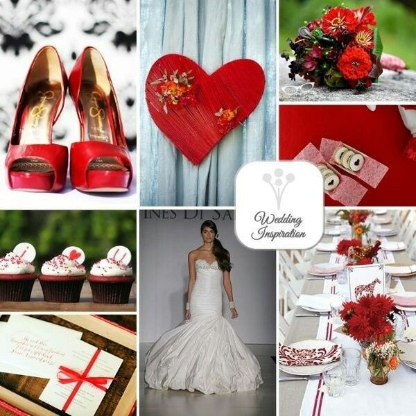 Combinaciones de colores en rojo y perla - 7