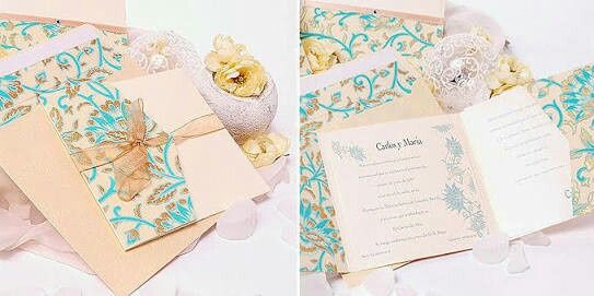 Combinacion en colores turqueza y doraro - 8