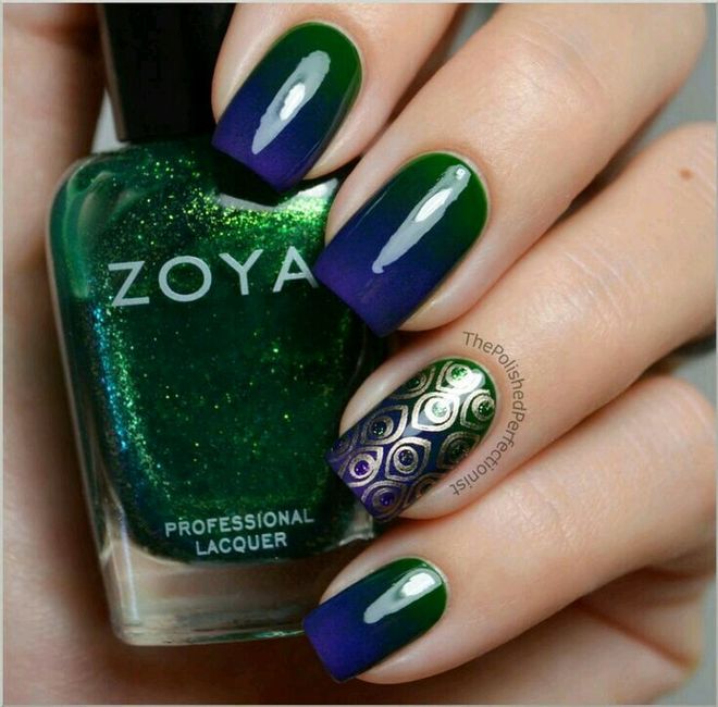 Combinaciones de colores en azul y verde - 14