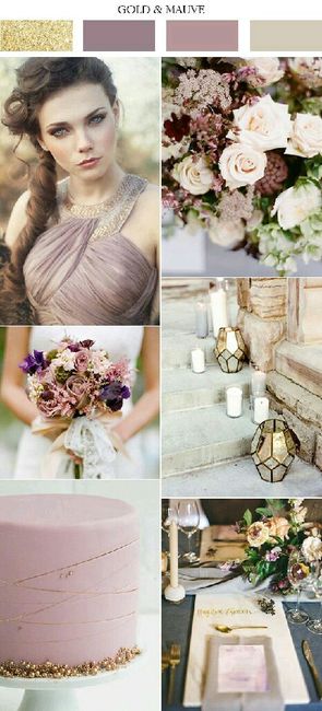 Combinaciones de colores en rose gold y lila - 25