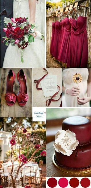 Combinaciones de colores en rojo y dorado. - 26