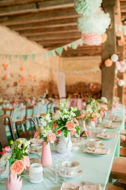 Combinación decolores menta y coral - 7