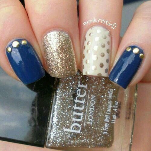 Combinación de colores en azul y dorado - 10