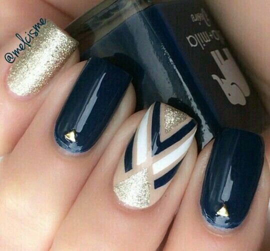 Combinación de colores en azul y dorado - 15